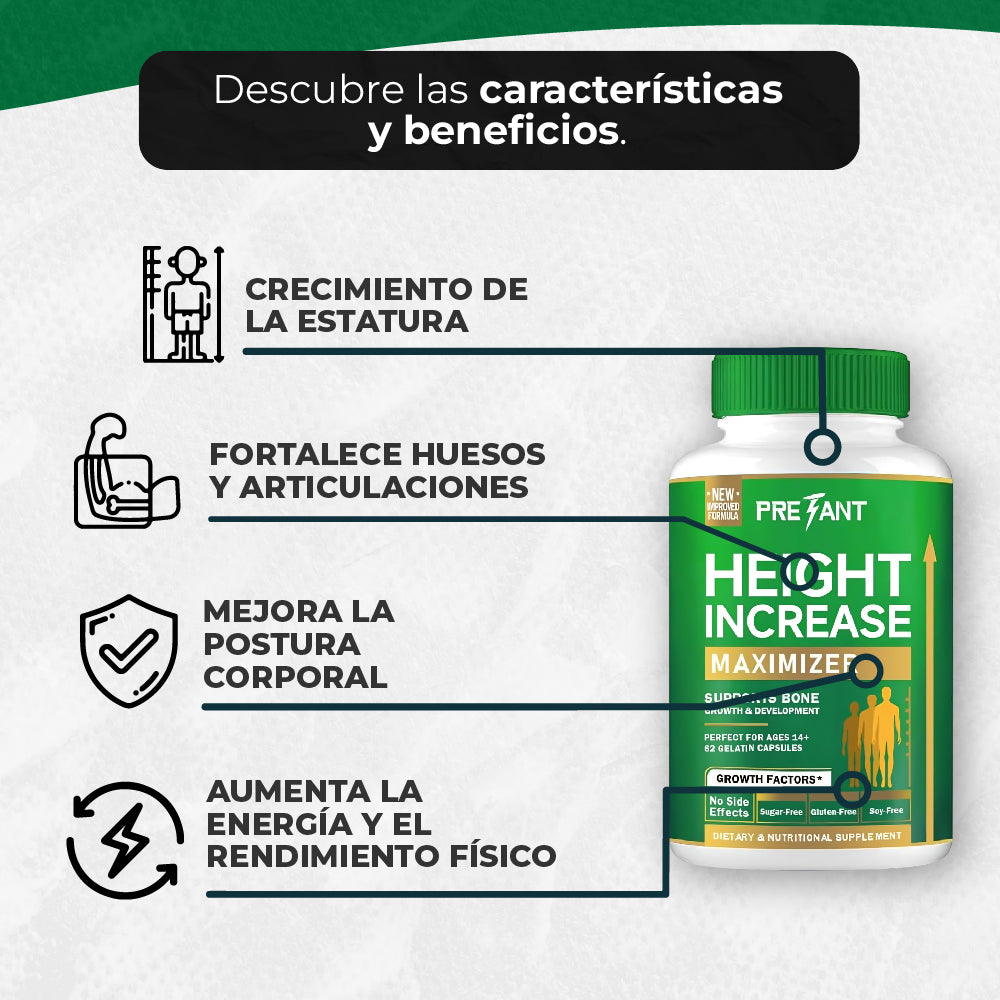 HEIGHT INCREASE: FORMULA AVANZADA PARA EL CRECIMIENTO NATURAL